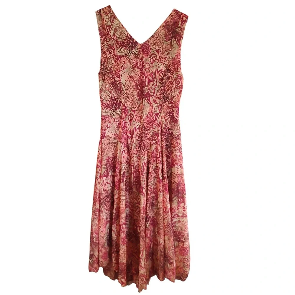 Monroe and‎ Main Maxi Dress Sleeveless Orange Flowing Boho Hippie Womens XL SEE